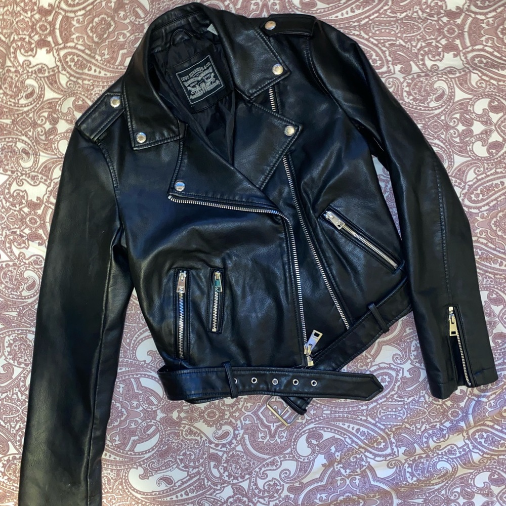 Levi’s faux leather jacket, biker style, (PU)